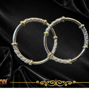 Royal Two Tone Silver Kada