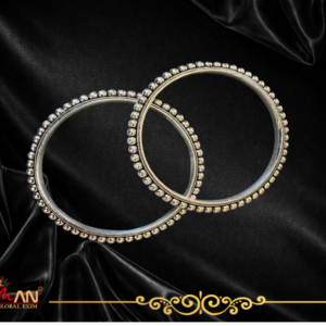 Rajasthani Silver Moti Bangle Set