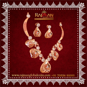 Rose gold necklace set